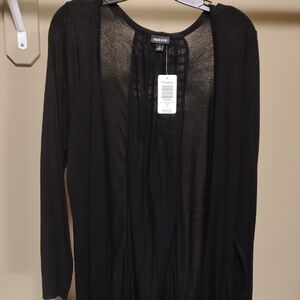 torrid Black Sheer Open-Front Lightweight Cardigan
